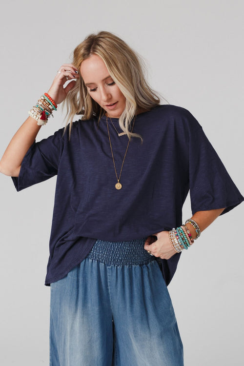 The Nest Your Favorite Slub Tee Shirt - Navy
