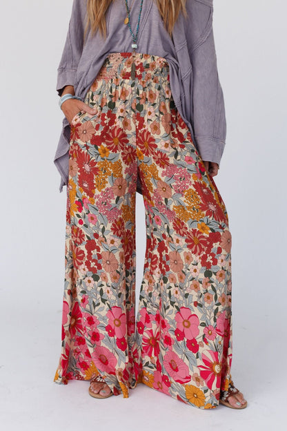 Groovy Gardens Wide Leg Pant - Pink