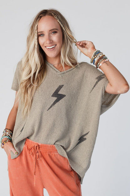 Struck By You Dolman Sleeve Sweater Top - Mocha