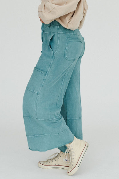 Lucky One Wide Leg Pant - Teal