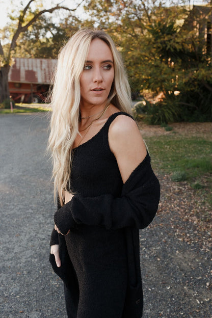 On A Cloud Fuzzy Bralette - Black