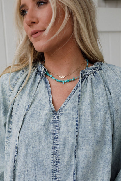 Driftwood Ease Top - Light Wash