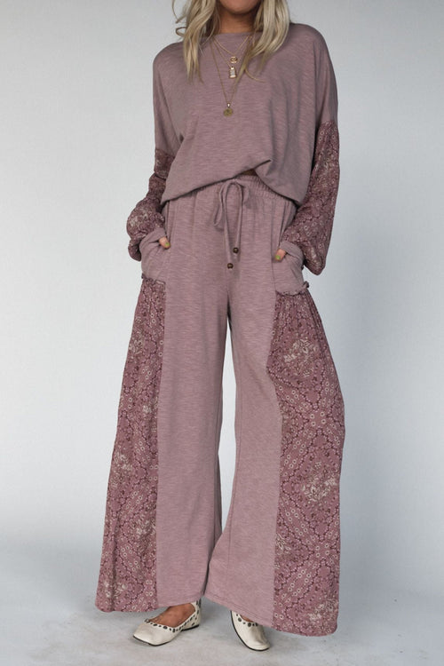 The Nest Cozy Haven Pants - Mauve Mauve