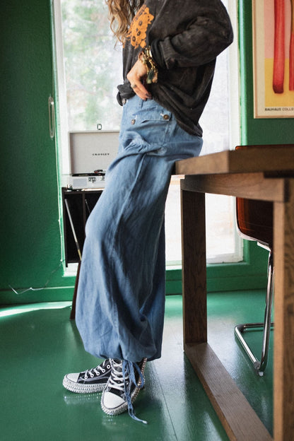 East Bay Loose Fit Cargo Jeans - Blue Dark Wash