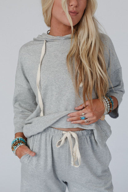 The Nest Arianna Top And Pant Set - Heather Gray