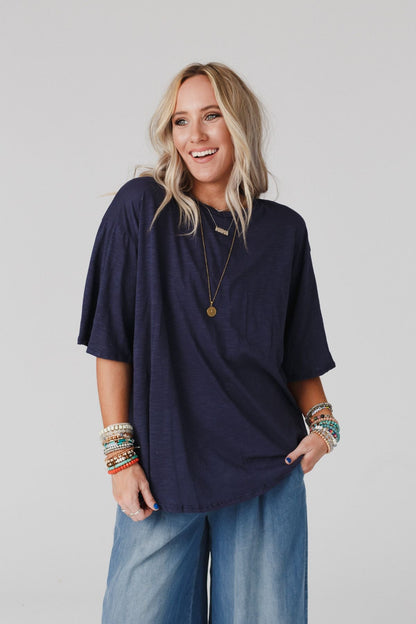 The Nest Your Favorite Slub Tee Shirt - Navy