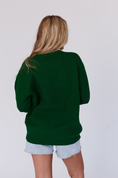 Pop Of Love Sweater - Green