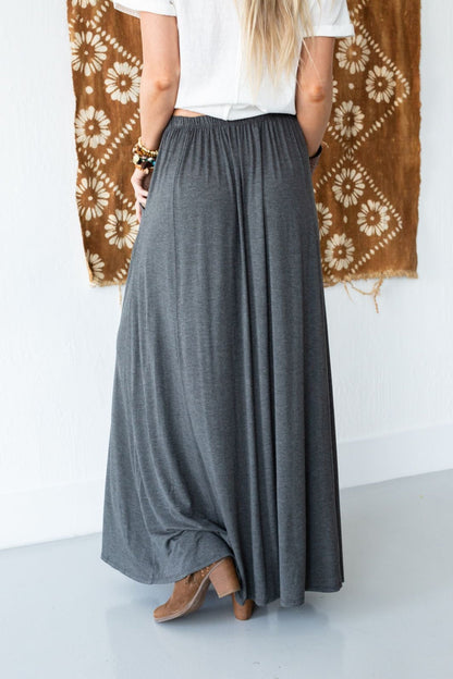The Perfect Pocketed Maxi Skirt - Charcoal
